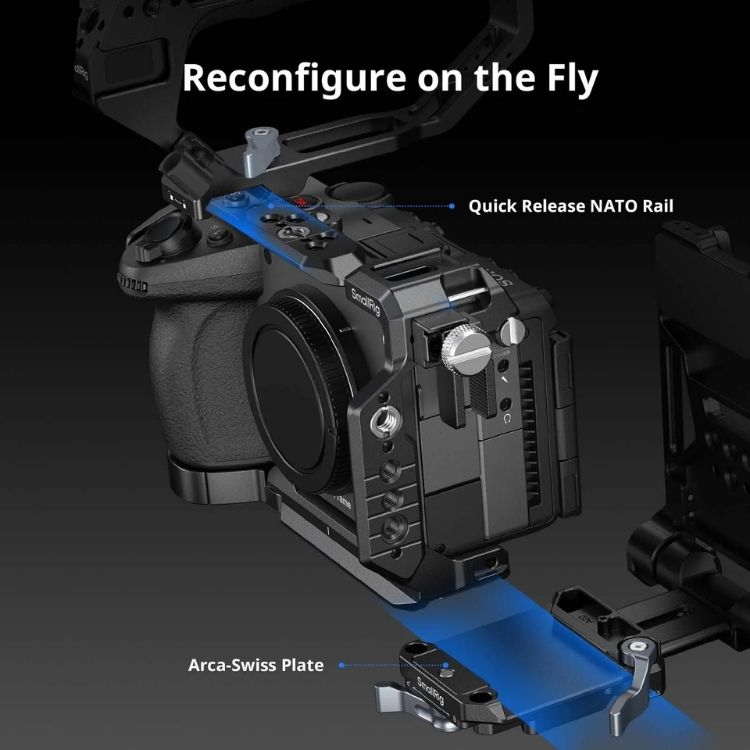 SmallRig 6924 "HawkLock" Advanced Gabbia Kit con Dual Rod System per Sony FX5